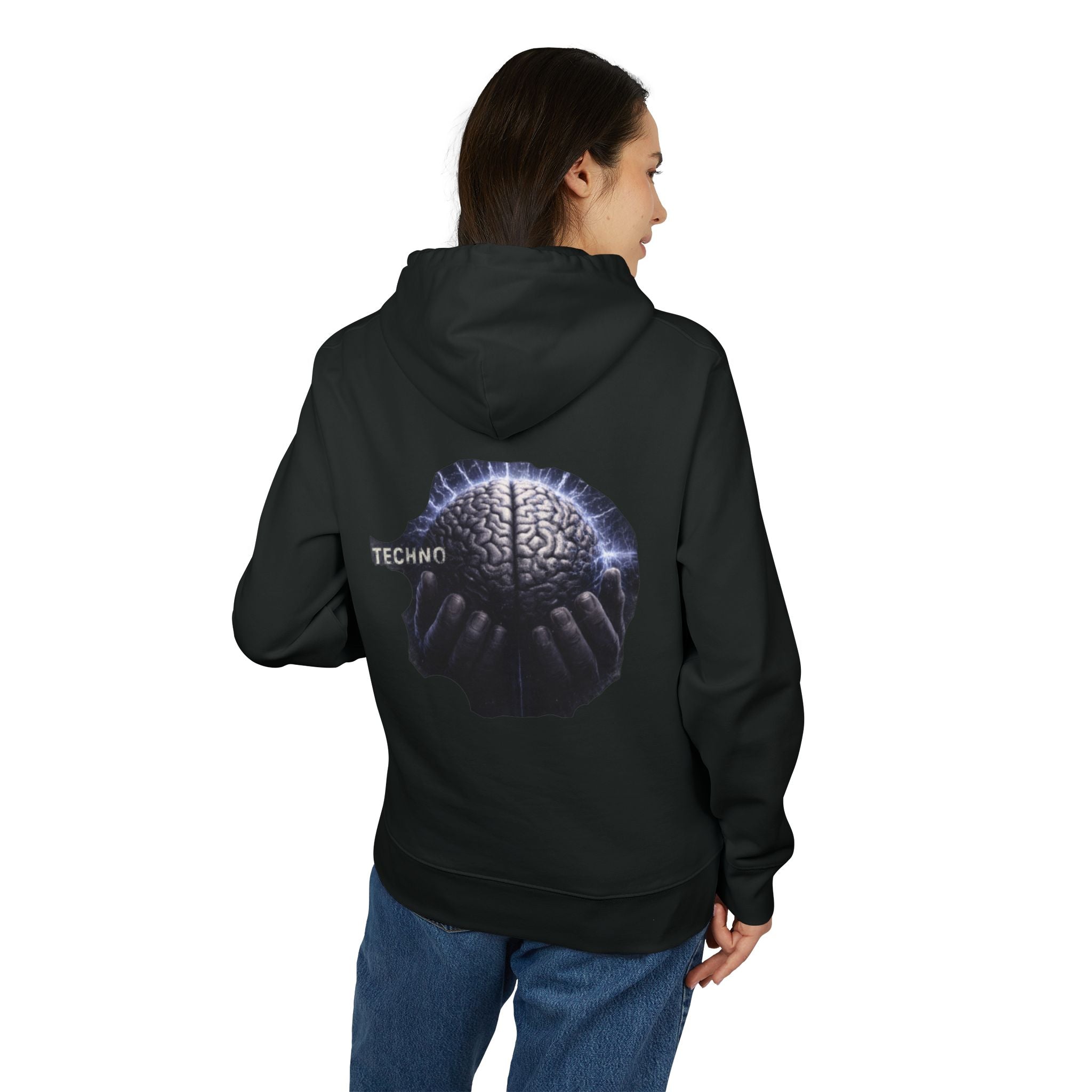 Techno Brain Hoodie — Minimal Electronic Music Pullover