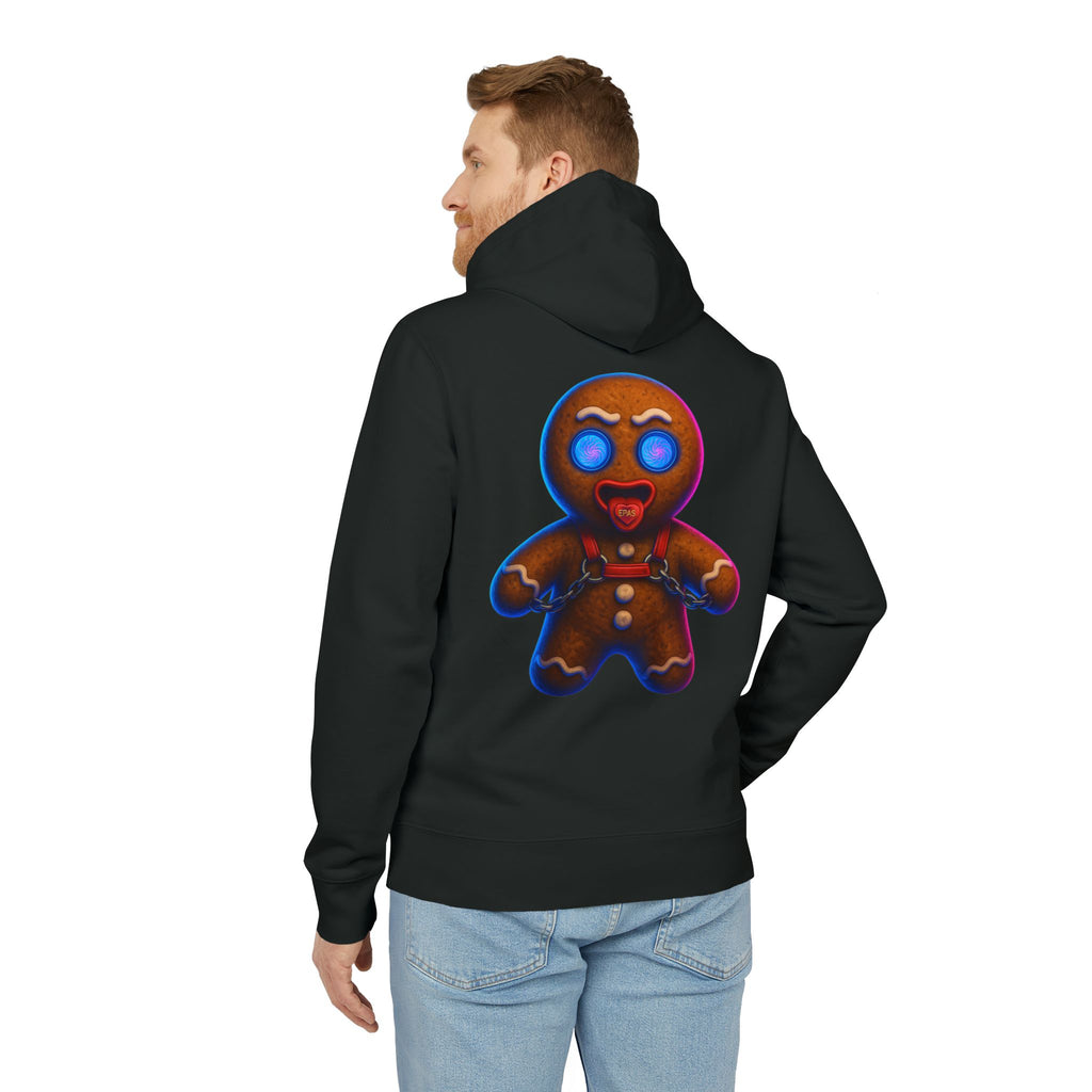 Gingerbread Demon Hoodie — EPAS Chest Logo & Glowing Gingerbread Back Print