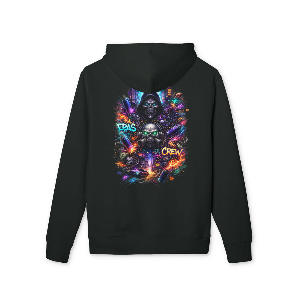Hoodie - Neon Grim Reaper Street Art Crew Graphic Pullover