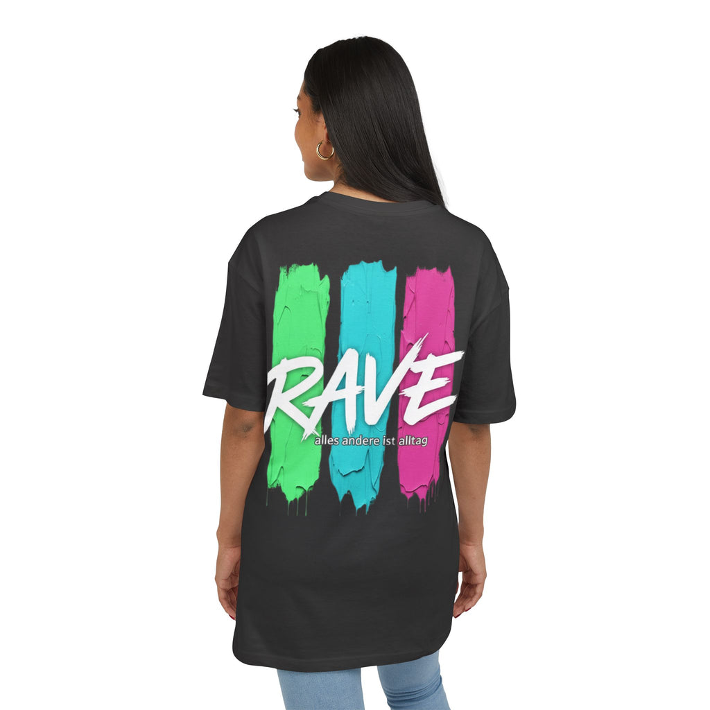 Rave Paint-Stripe Oversized Tee
