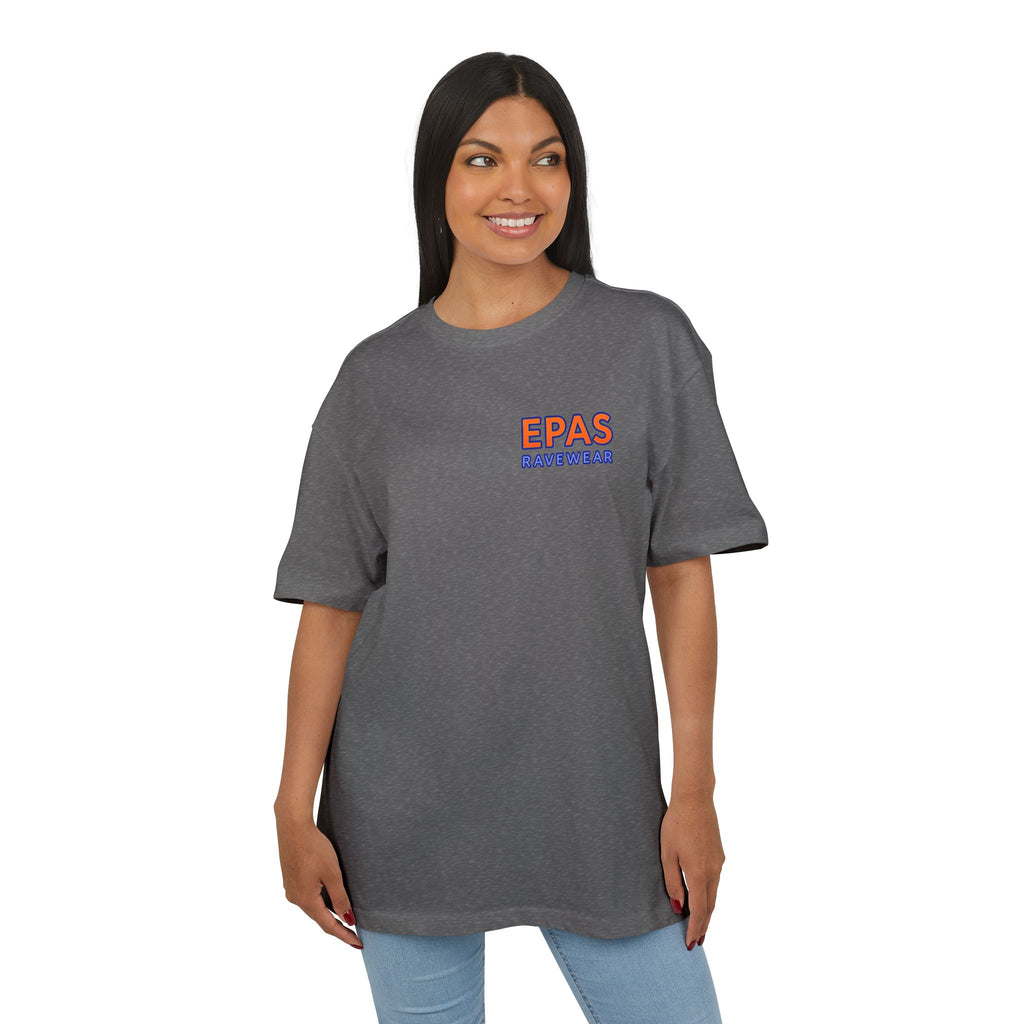 Trendy Rave Oversized Tee - EPAS Ravewear, Party Apparel, Festival Shirt, Unisex Graphic Tee, Dance Event Outfit