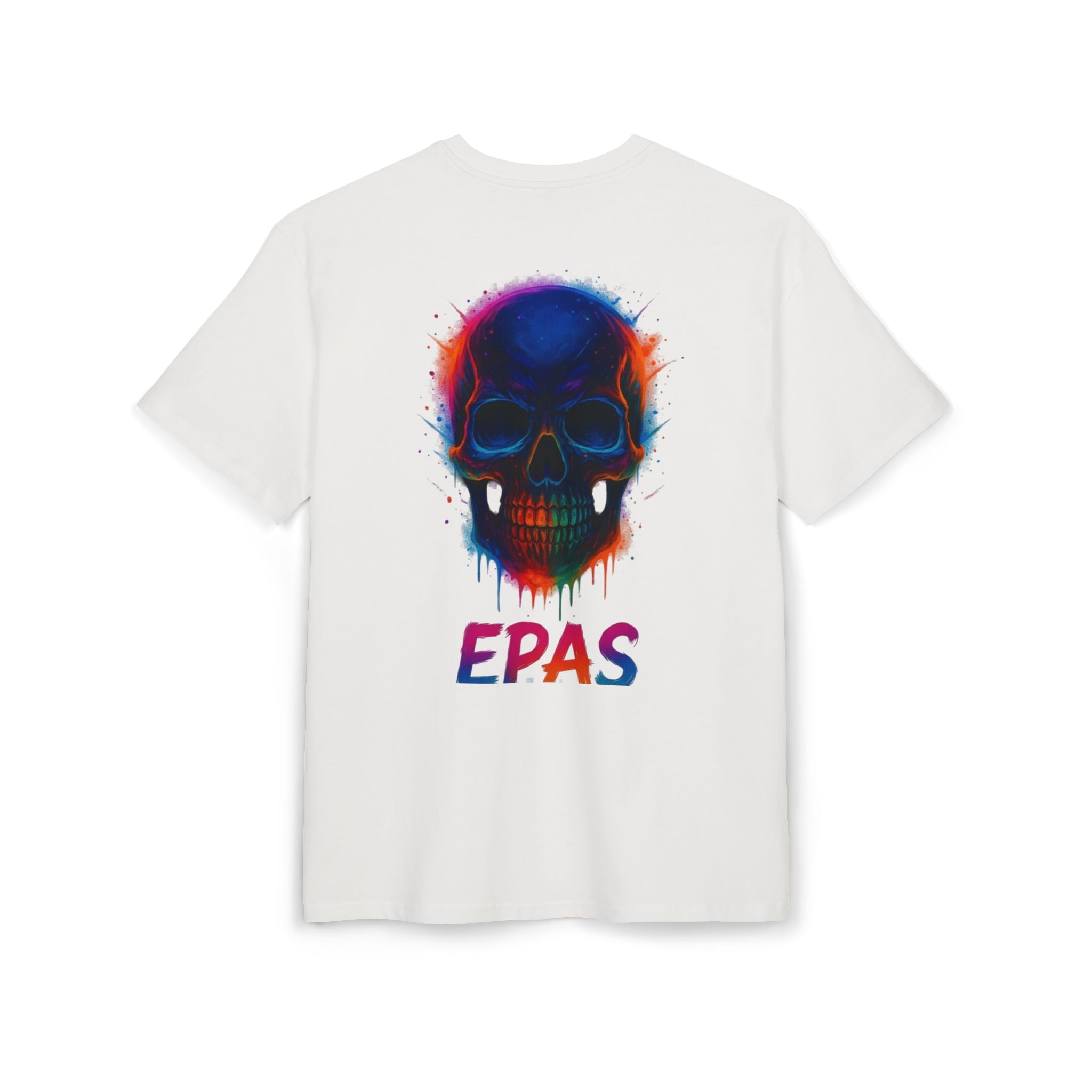 Colorful Skull Graphic Tee, Rave Wear, Festival Shirt, Edgy Streetwear, Unisex Oversized T-Shirt