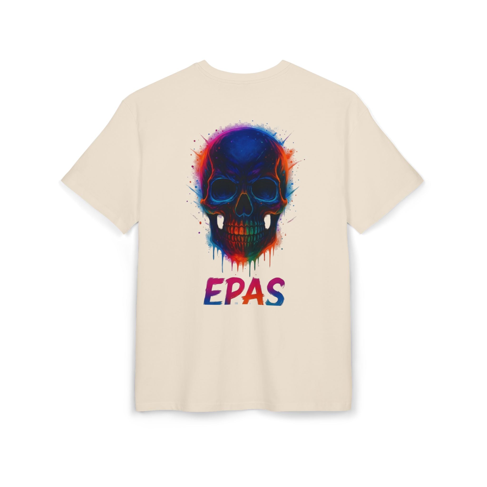 Colorful Skull Graphic Tee, Rave Wear, Festival Shirt, Edgy Streetwear, Unisex Oversized T-Shirt