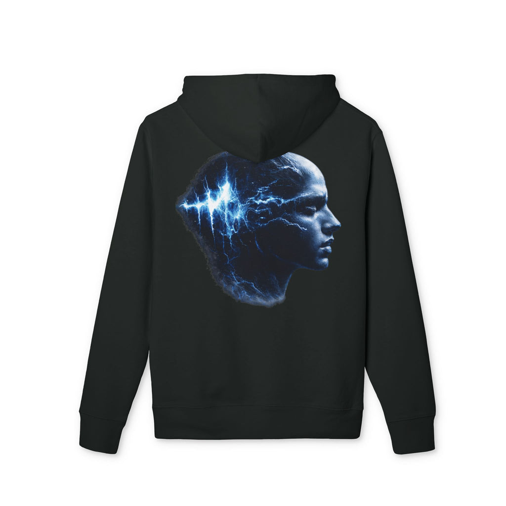 Neural Wave Hoodie — Electric Mind Graphic Back Pullover