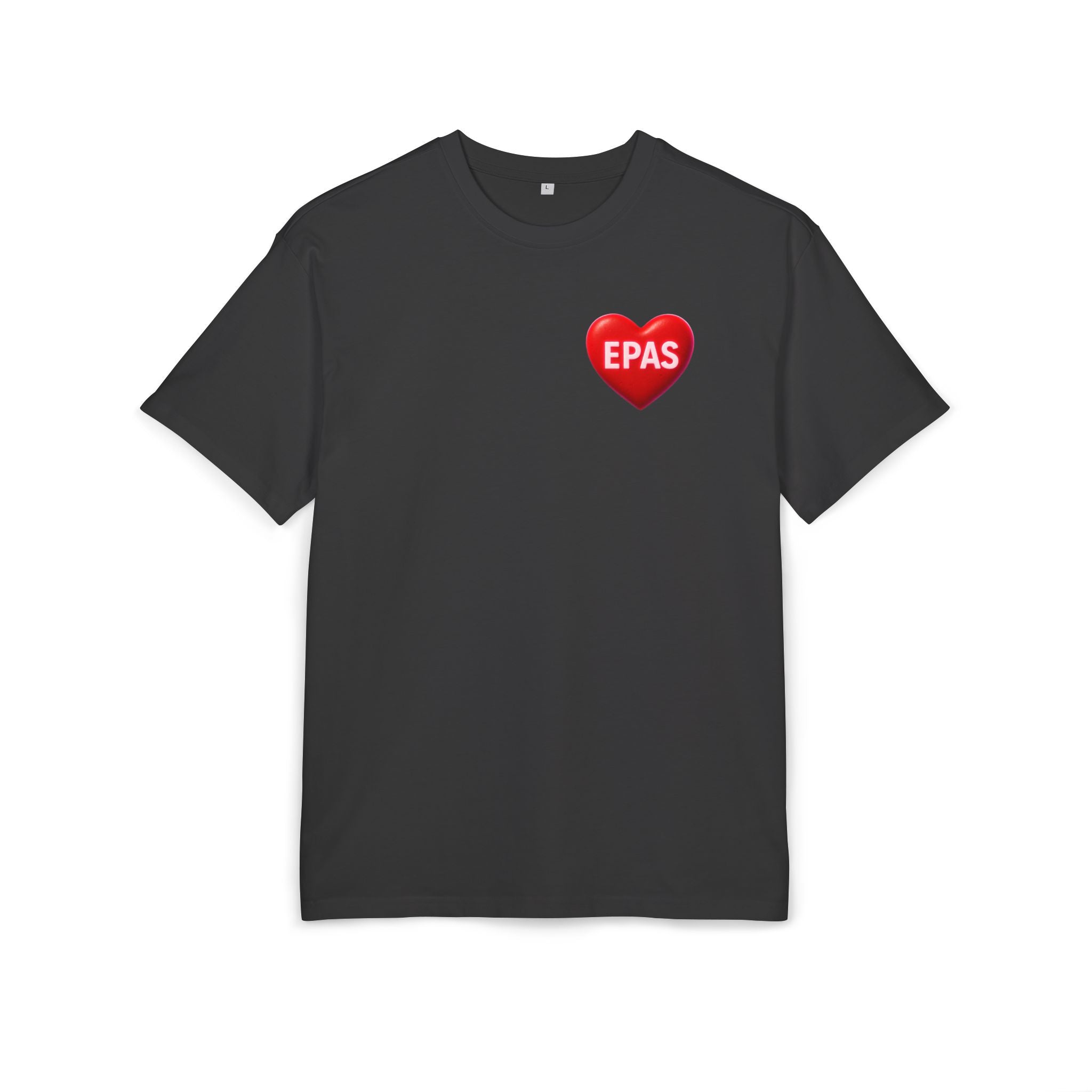 Love Overdose Tee — 'EPAS' Heart Graphic Oversized Shirt