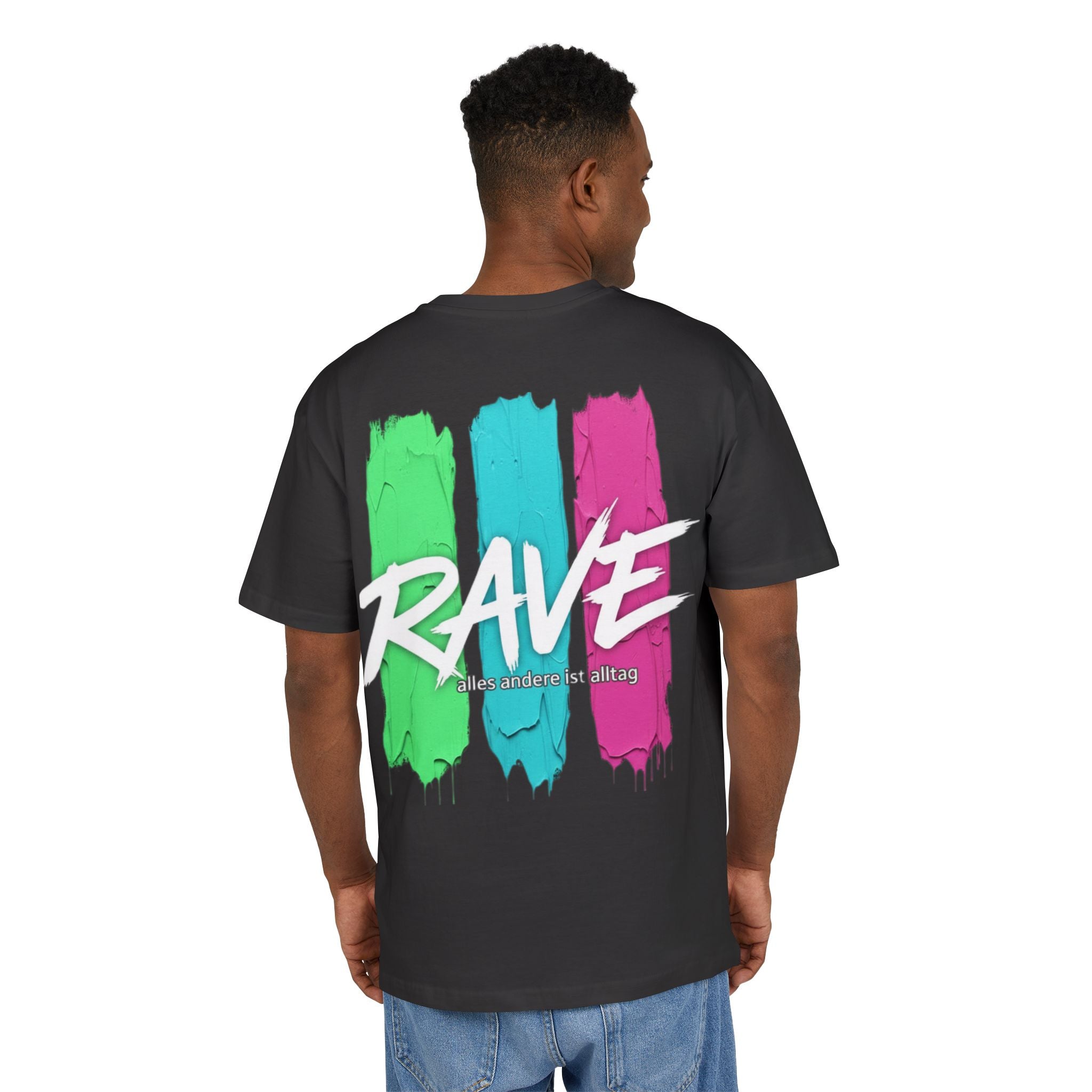 Rave Paint-Stripe Oversized Tee