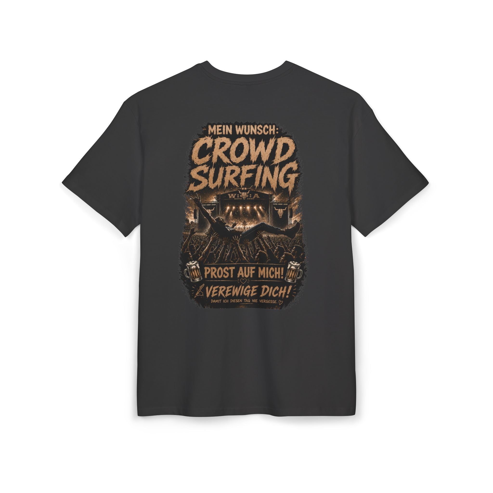 40th Birthday Tee — Heute bin ich das Geburtstagskind / Crowdsurfing Concert Shirt