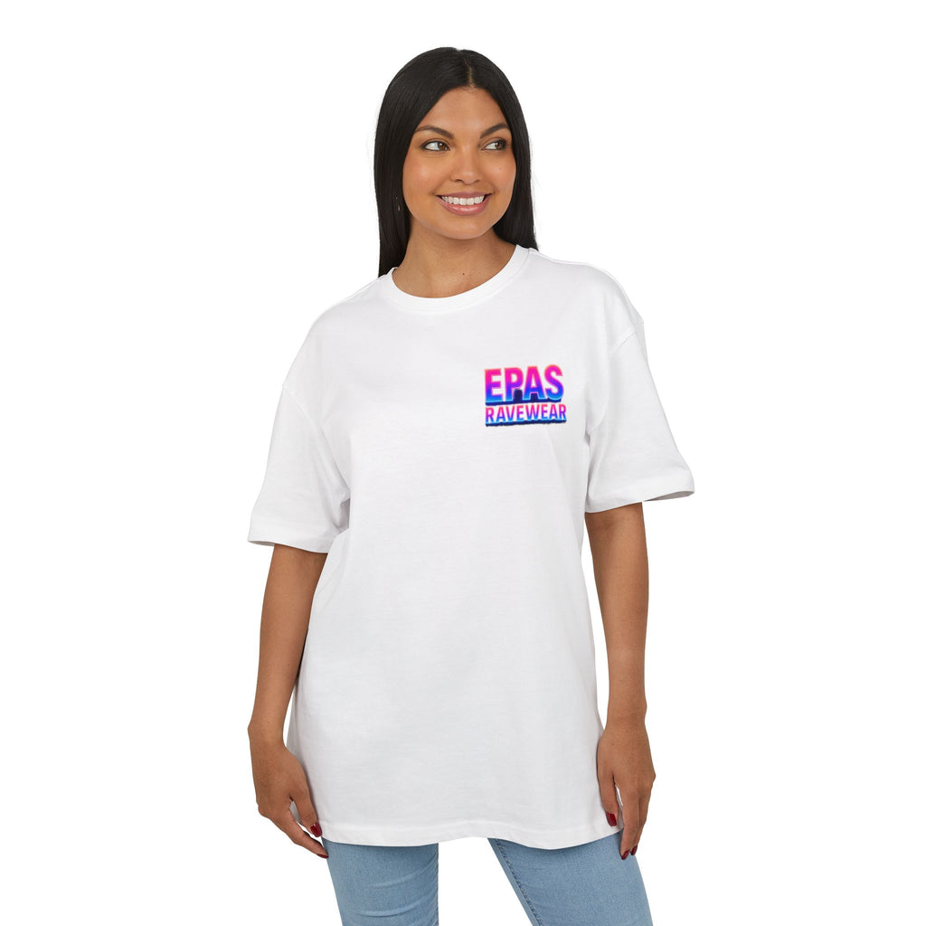 Vibrant Rave T-Shirt, Unisex Heavy Oversize Tee, Festival Wear, Music Lover Gift, Colorful Summer Top, EDM Apparel, Party Shirt