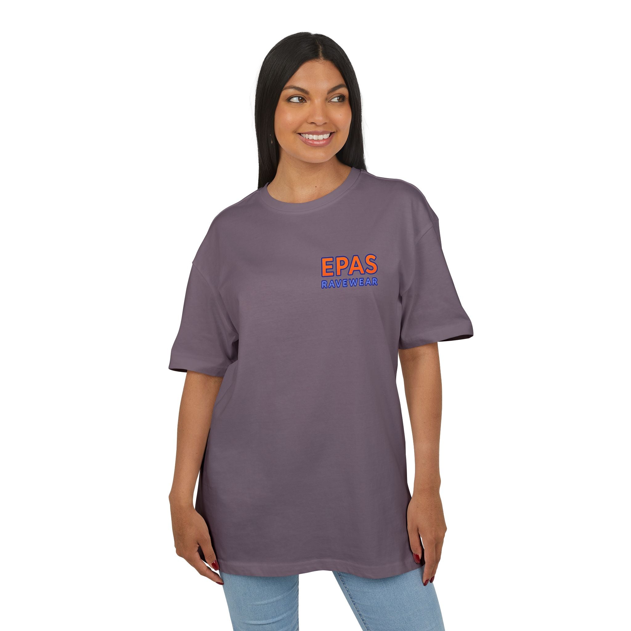 Trendy Rave Oversized Tee - EPAS Ravewear, Party Apparel, Festival Shirt, Unisex Graphic Tee, Dance Event Outfit
