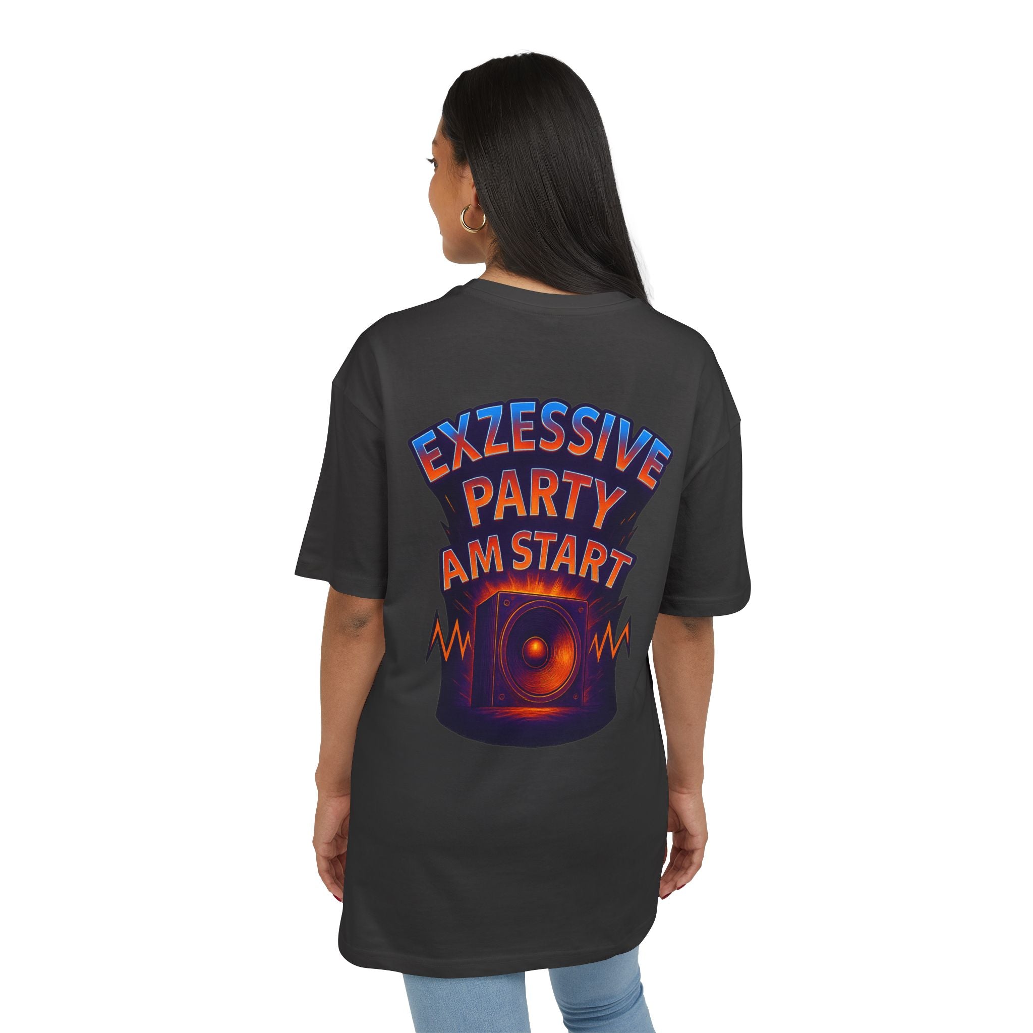 Trendy Rave Oversized Tee - EPAS Ravewear, Party Apparel, Festival Shirt, Unisex Graphic Tee, Dance Event Outfit