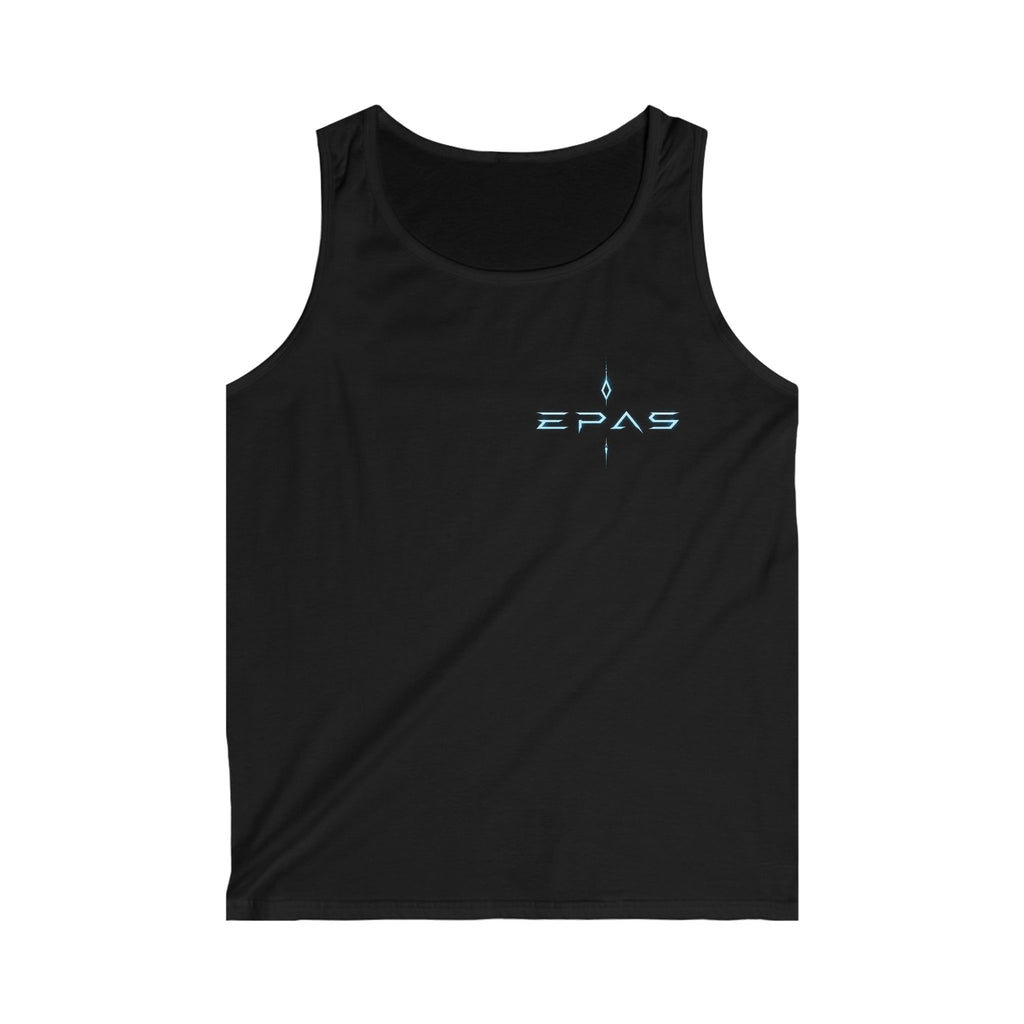 EPAS Waterfall Vinyl Tank Top — Blue Vinyl Record Music Nature Graphic Tank