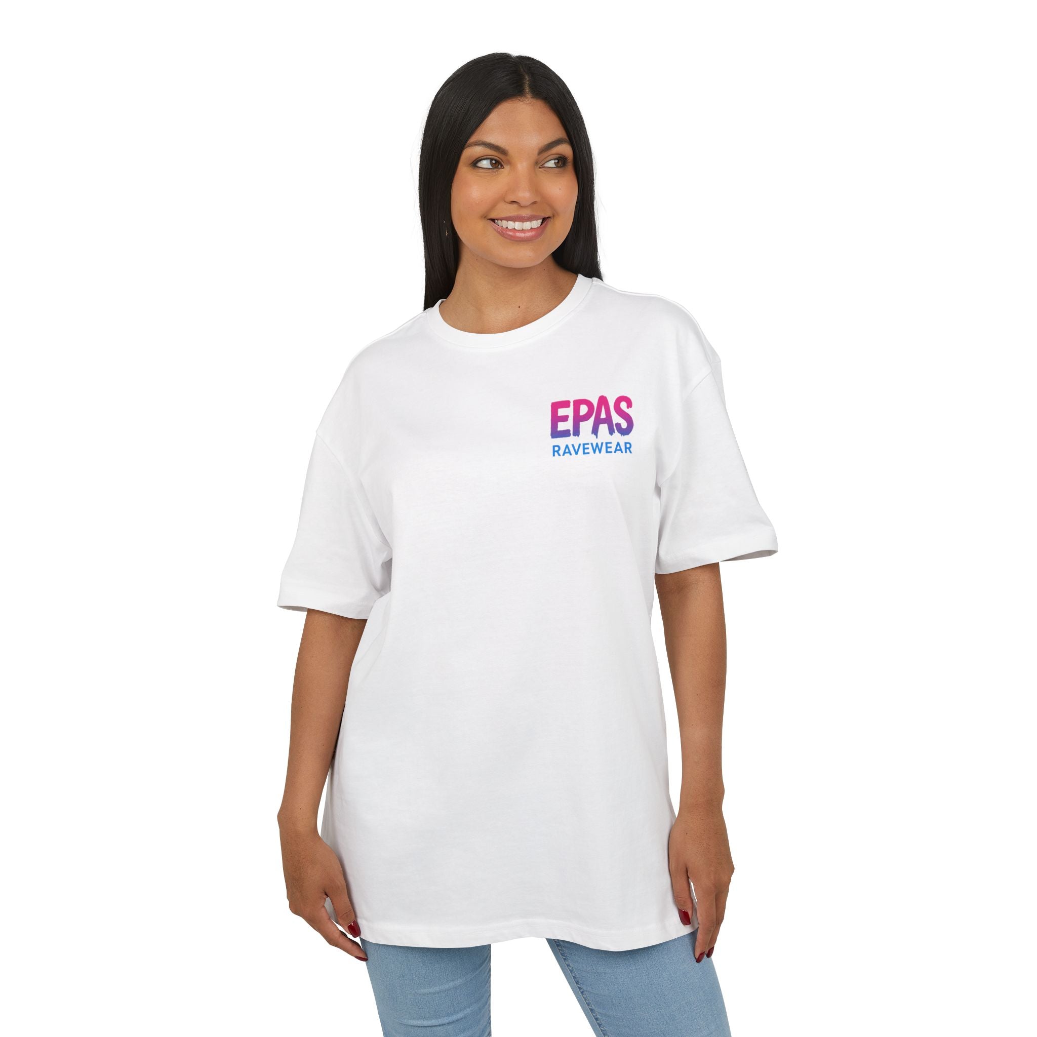 Rave-Inspired Oversize Tee - EPAS Collection, Music Festival Shirt, Unisex Graphic Tee, Streetwear, Party Attire, Rave Wear