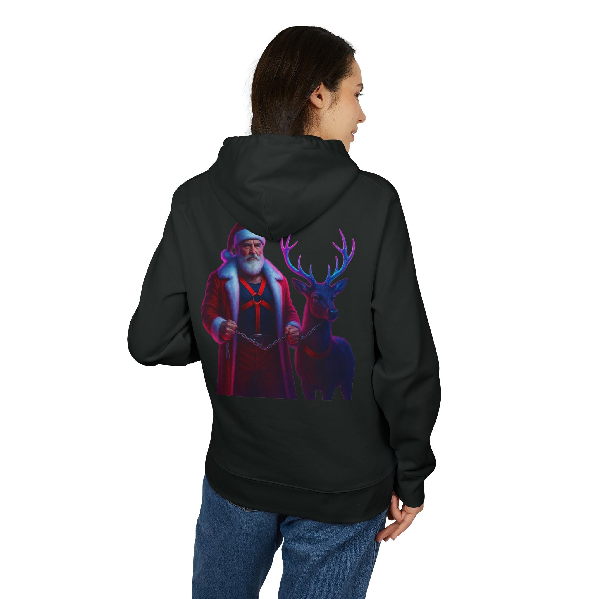 Gingerbread Demon Hoodie — EPAS Chest Logo & Glowing Gingerbread Back Print