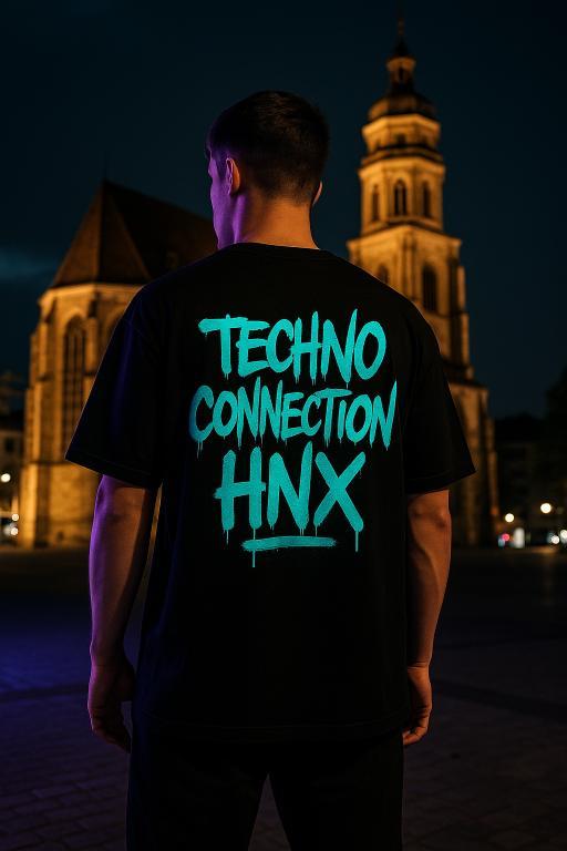 Techno Connection Oversize Tee - Rave Culture Streetwear