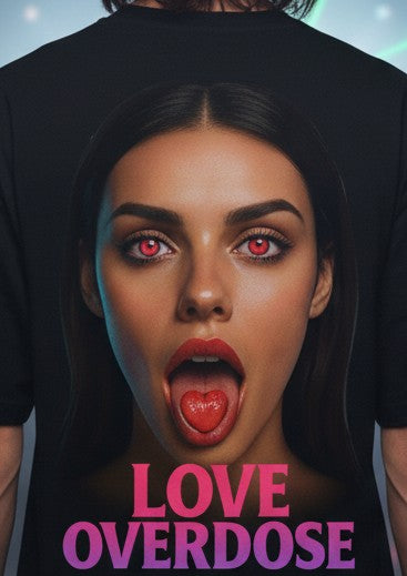 Love Overdose Tee — 'EPAS' Heart Graphic Oversized Shirt