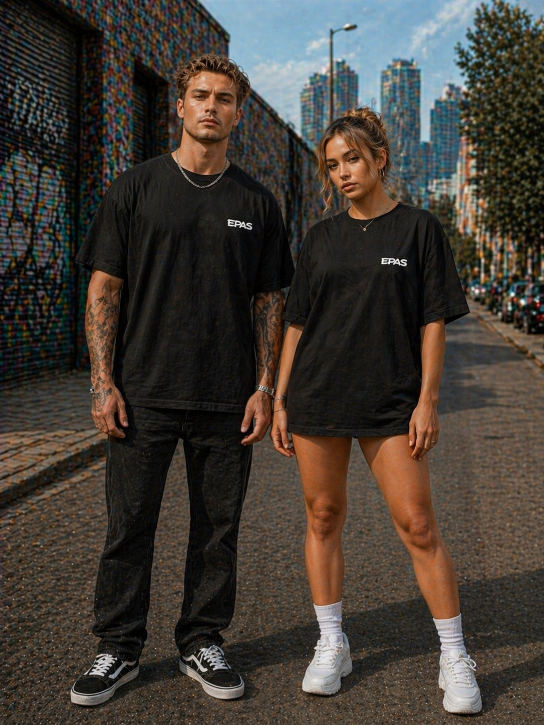 Techno Heart Oversized Tee