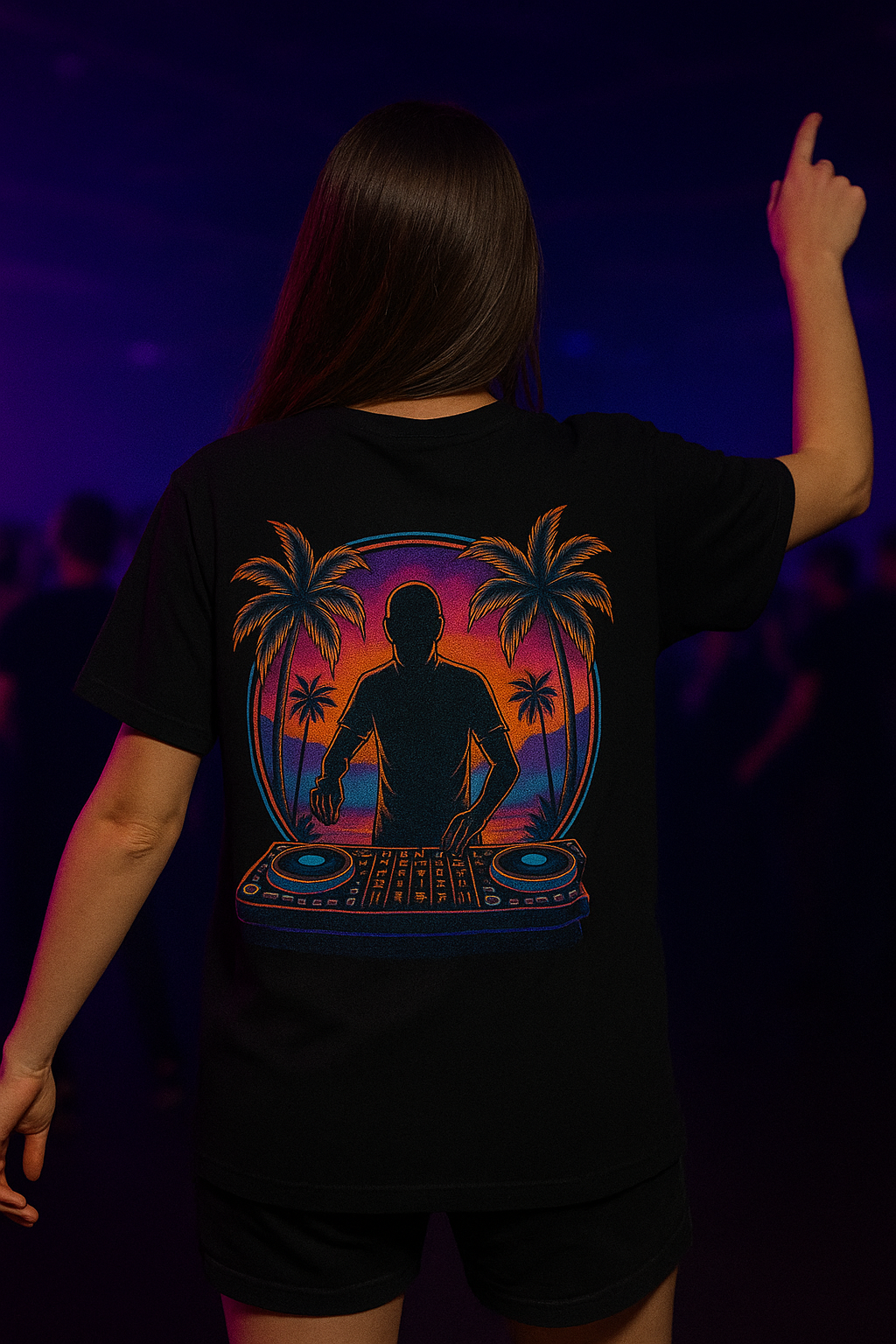 Vibrant Rave T-Shirt, Unisex Heavy Oversize Tee, Festival Wear, Music Lover Gift, Colorful Summer Top, EDM Apparel, Party Shirt