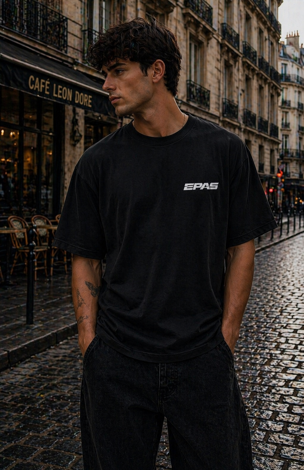 Oversized Tee — Neon Drip Smiley Graphic Tee