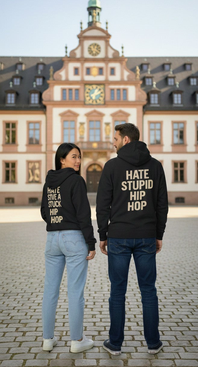 Hoodie — "HATE STUPID HIP HOP" Graphic Pullover