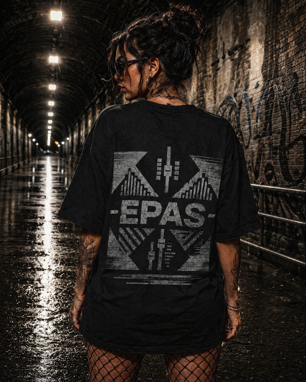 EPAS Graphic Tee — Oversized White T‑Shirt with Bold Back Print