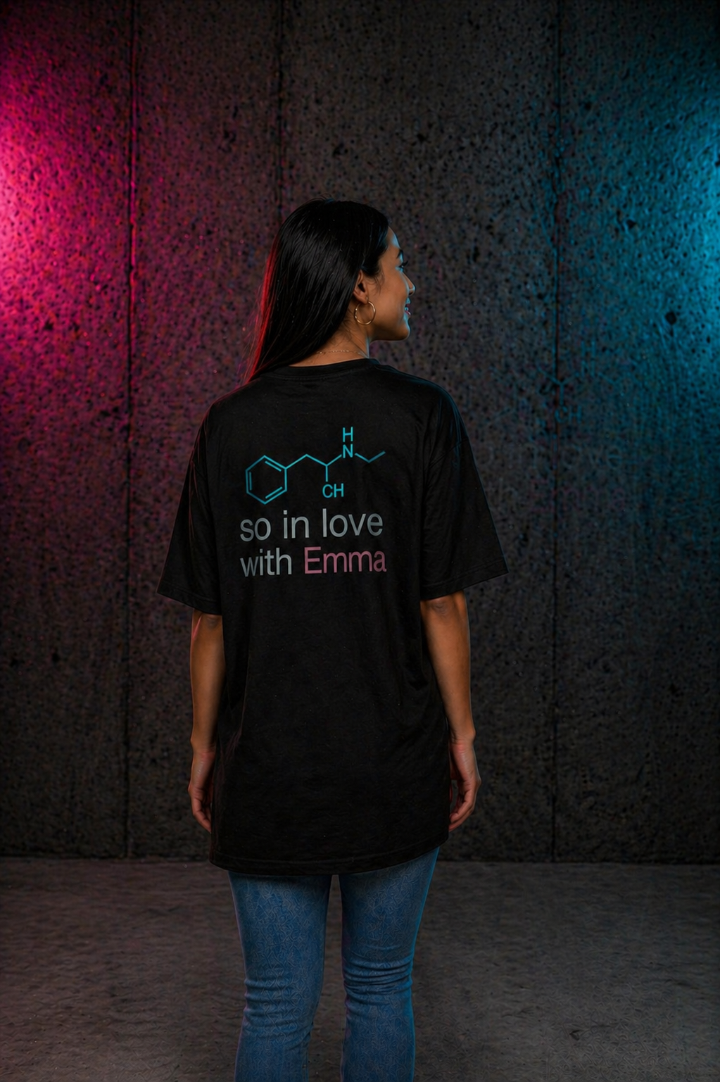 Unisex Heavy Oversize Tee - Ravewear, Casual Streetwear, Love Chemistry Tee, Gift for Couples, Fun Graphic T-Shirt