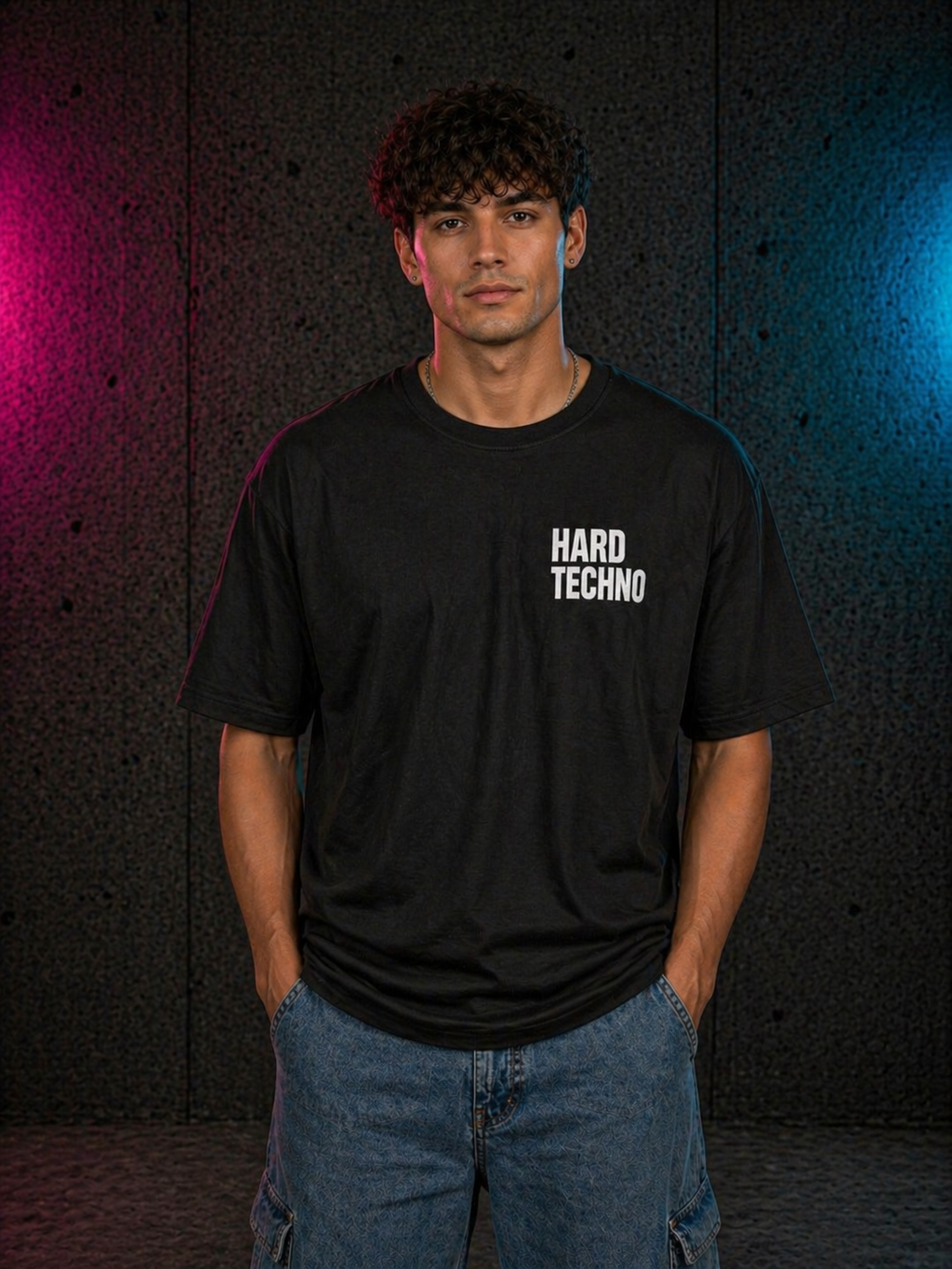 Hard Techno Unisex Oversize Tee, Music Lover Shirt, Rave Style T-Shirt, Grunge Fashion, Festival Outfit