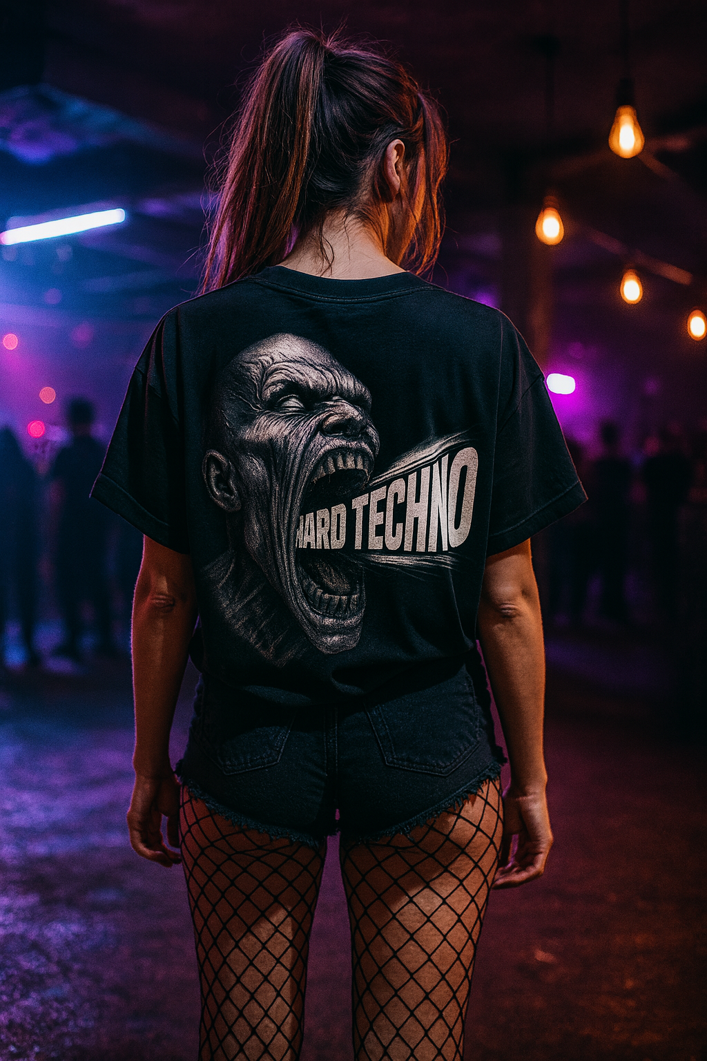 Hard Techno Unisex Oversize Tee, Music Lover Shirt, Rave Style T-Shirt, Grunge Fashion, Festival Outfit
