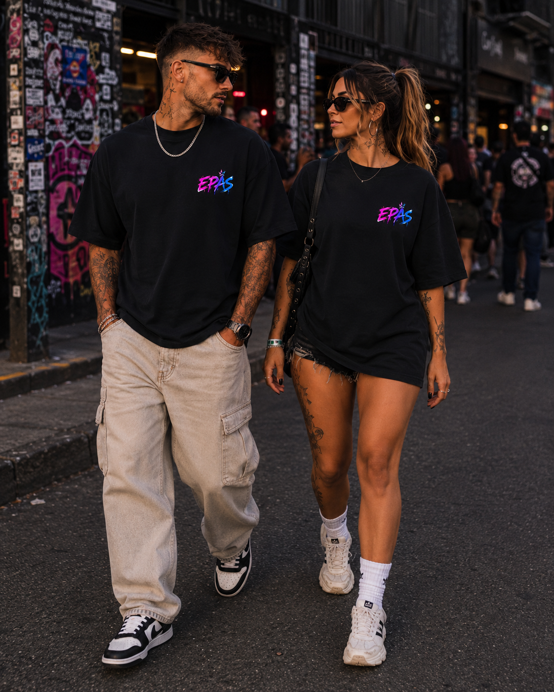 Rave Dirty Oversized Tee — Neon Teddy Graphic Festival T-Shirt
