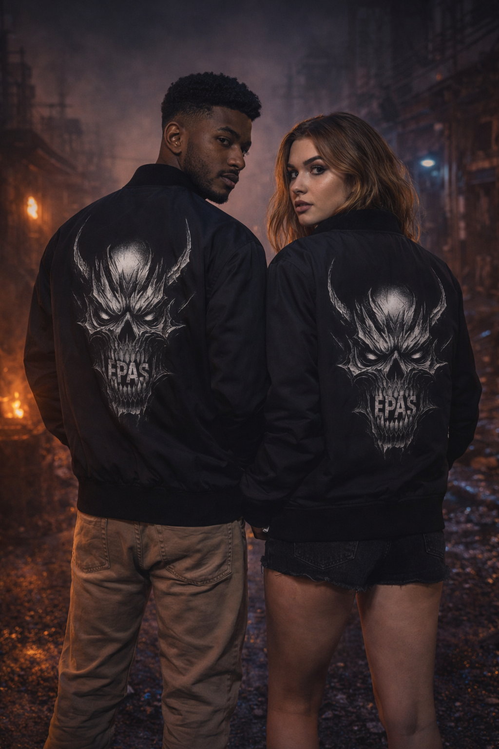 Demon Skull Bomber Jacket – EPAS Graphic Men's Bomber