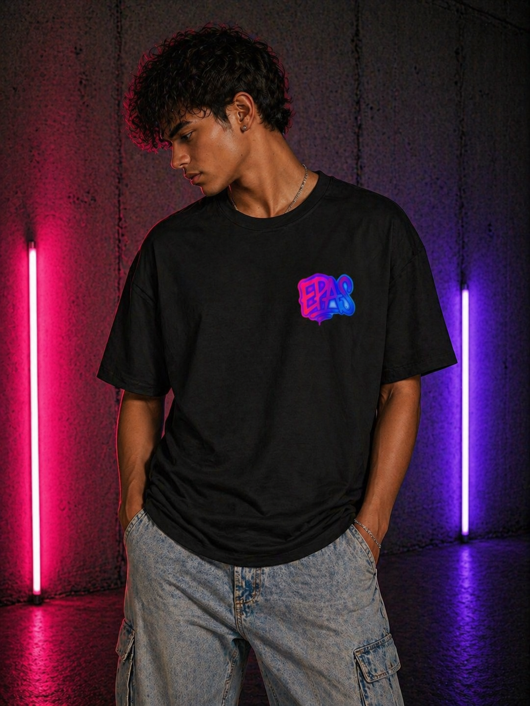 Graphic Tee — "Don't Give a F*** What People Say" Oversized Streetwear