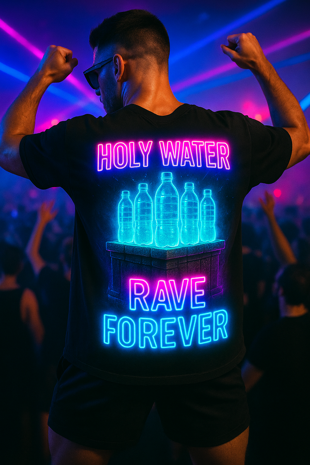 Neon Rave Oversized Tee – Unisex Party Shirt for Festivals, Concerts, Music Lovers, Gifts for Ravers, Summer Vibes