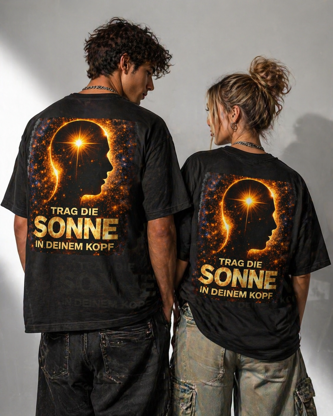 Oversize Tee — 'Trag die Sonne in deinem Kopf' Graphic
