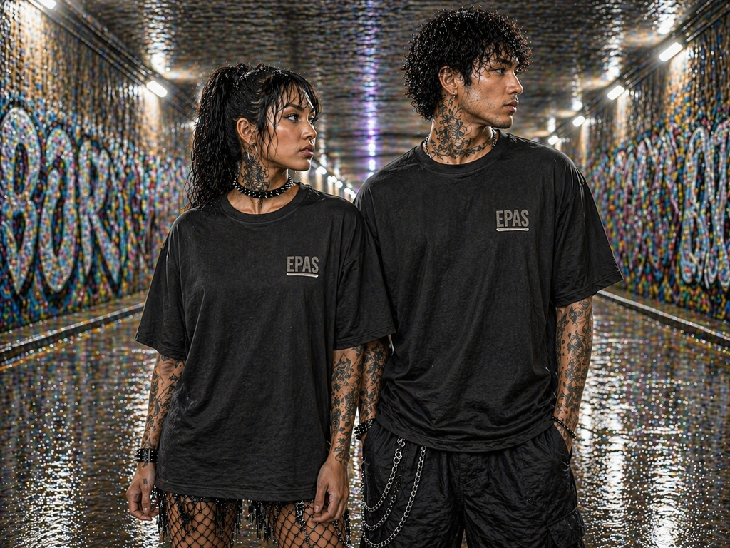 Dragon Graphic Tee — 'EPAS' Oversized White Shirt