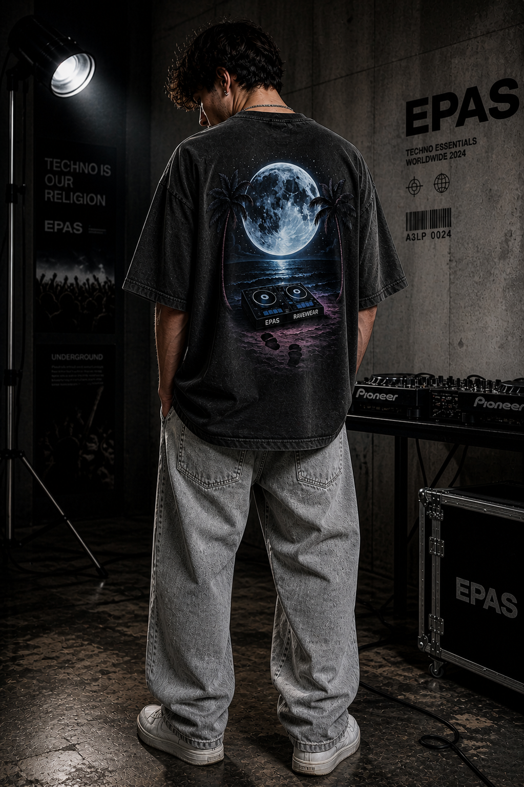 Rave-Inspired Oversize Tee – EPAS Ravewear, Beach Party Vibes, Festival Outfit, Summer Music Event, Comfortable Casual Top