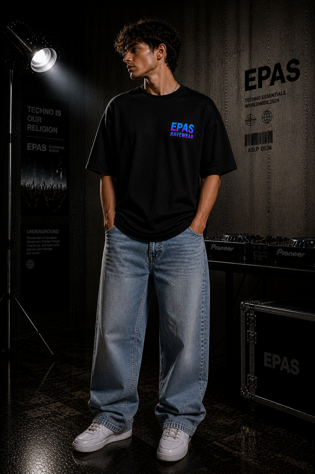 Rave-Inspired Oversize Tee – EPAS Ravewear, Beach Party Vibes, Festival Outfit, Summer Music Event, Comfortable Casual Top