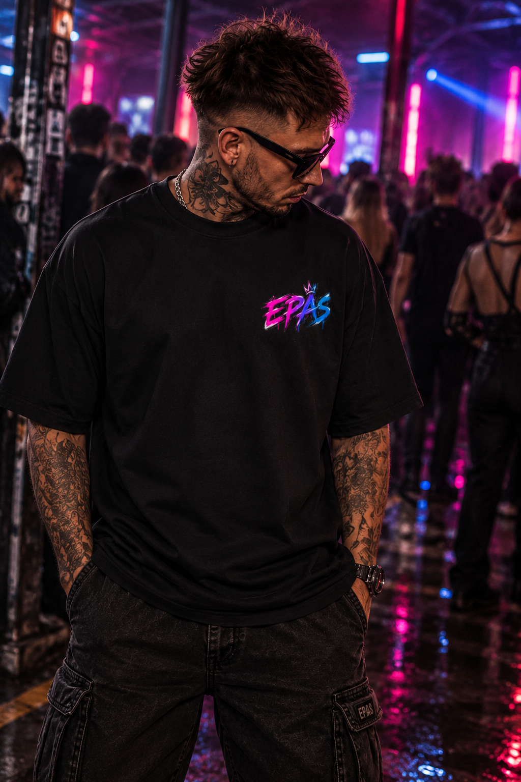 Techno Teddy Oversized Tee