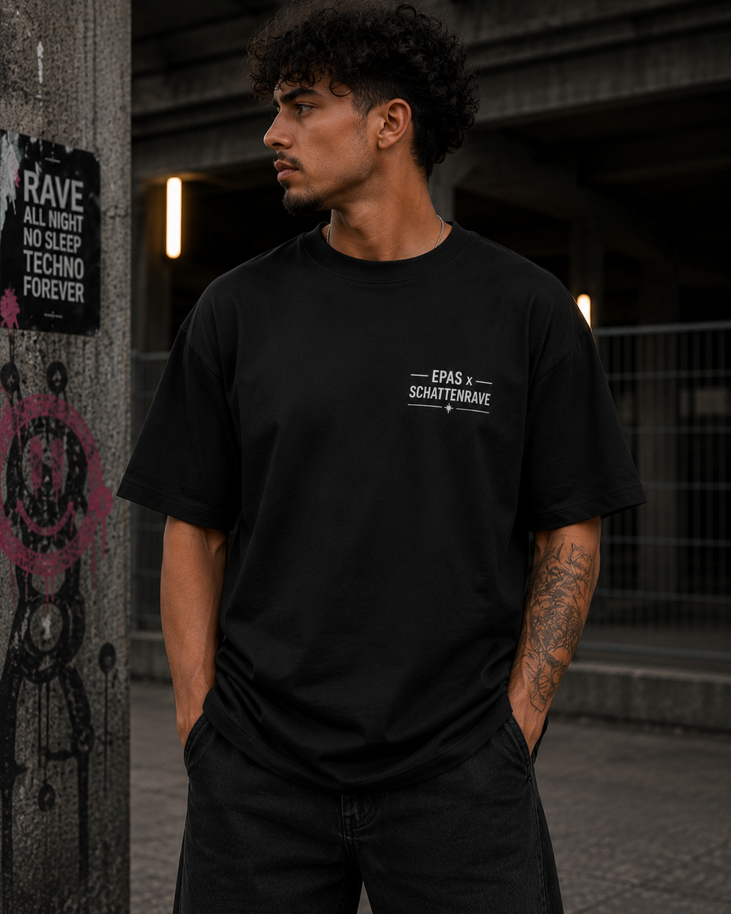 Schattenrave 740 Graphic Tee — Retro Dolphin Surfback Oversized T-Shirt
