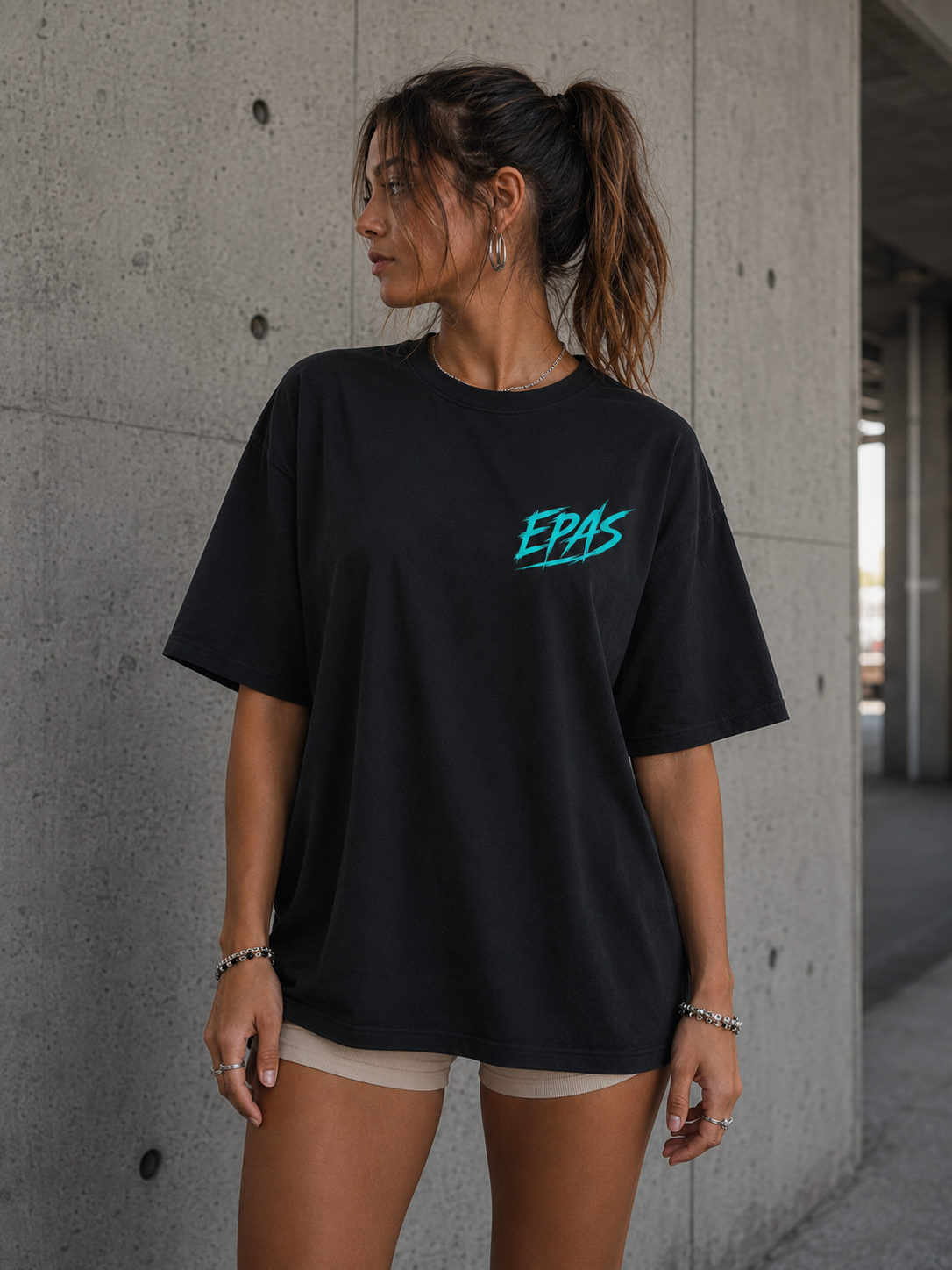 Techno Concert Tee — ‘Wo Worte Enden Beginnt Techno’ Oversized Graphic T‑Shirt