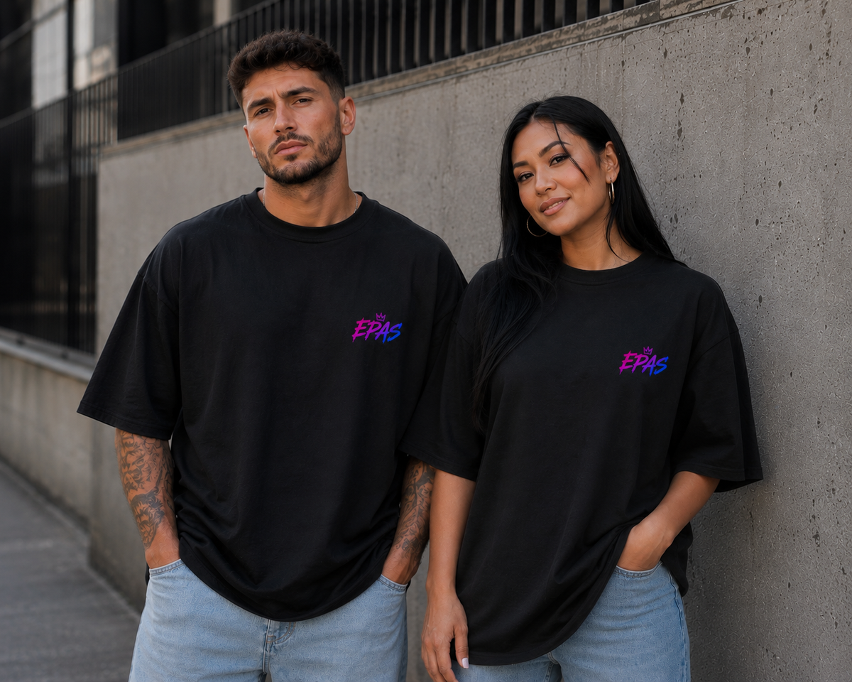 Techno Bear Graphic Tee — EPAS Streetwear Oversized T-Shirt