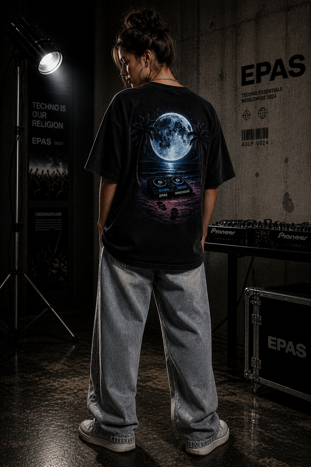 Rave-Inspired Oversize Tee – EPAS Ravewear, Beach Party Vibes, Festival Outfit, Summer Music Event, Comfortable Casual Top