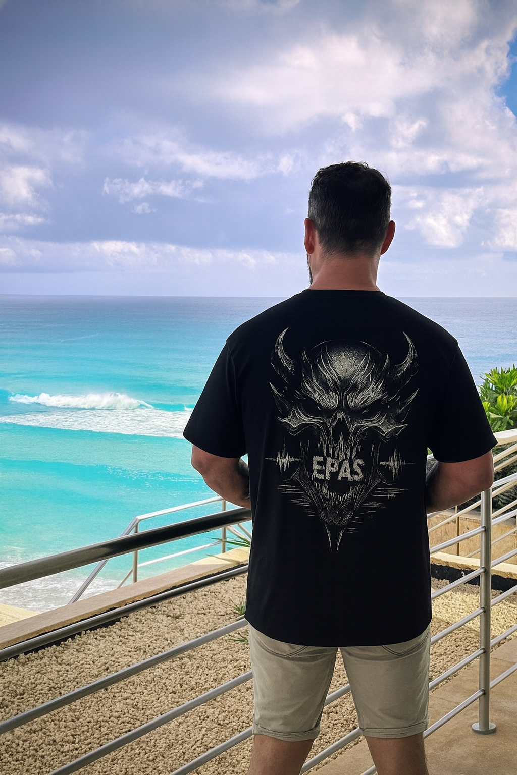 Graphic Tee — EPAS Demon Skull Oversized T‑Shirt