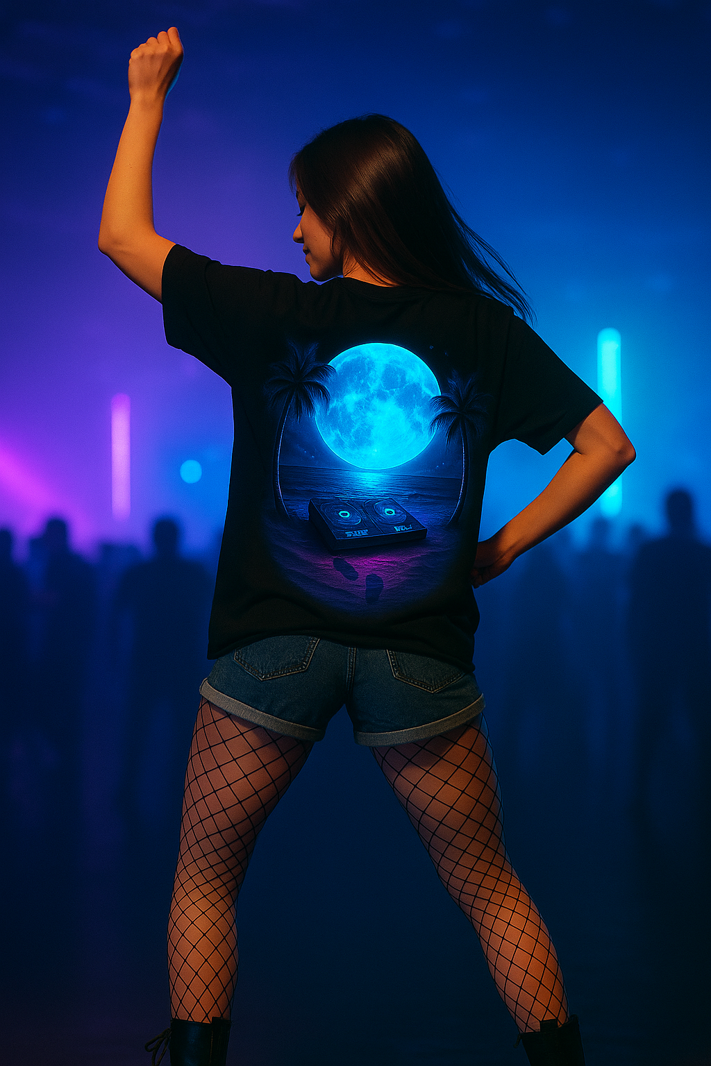 Rave-Inspired Oversize Tee – EPAS Ravewear, Beach Party Vibes, Festival Outfit, Summer Music Event, Comfortable Casual Top