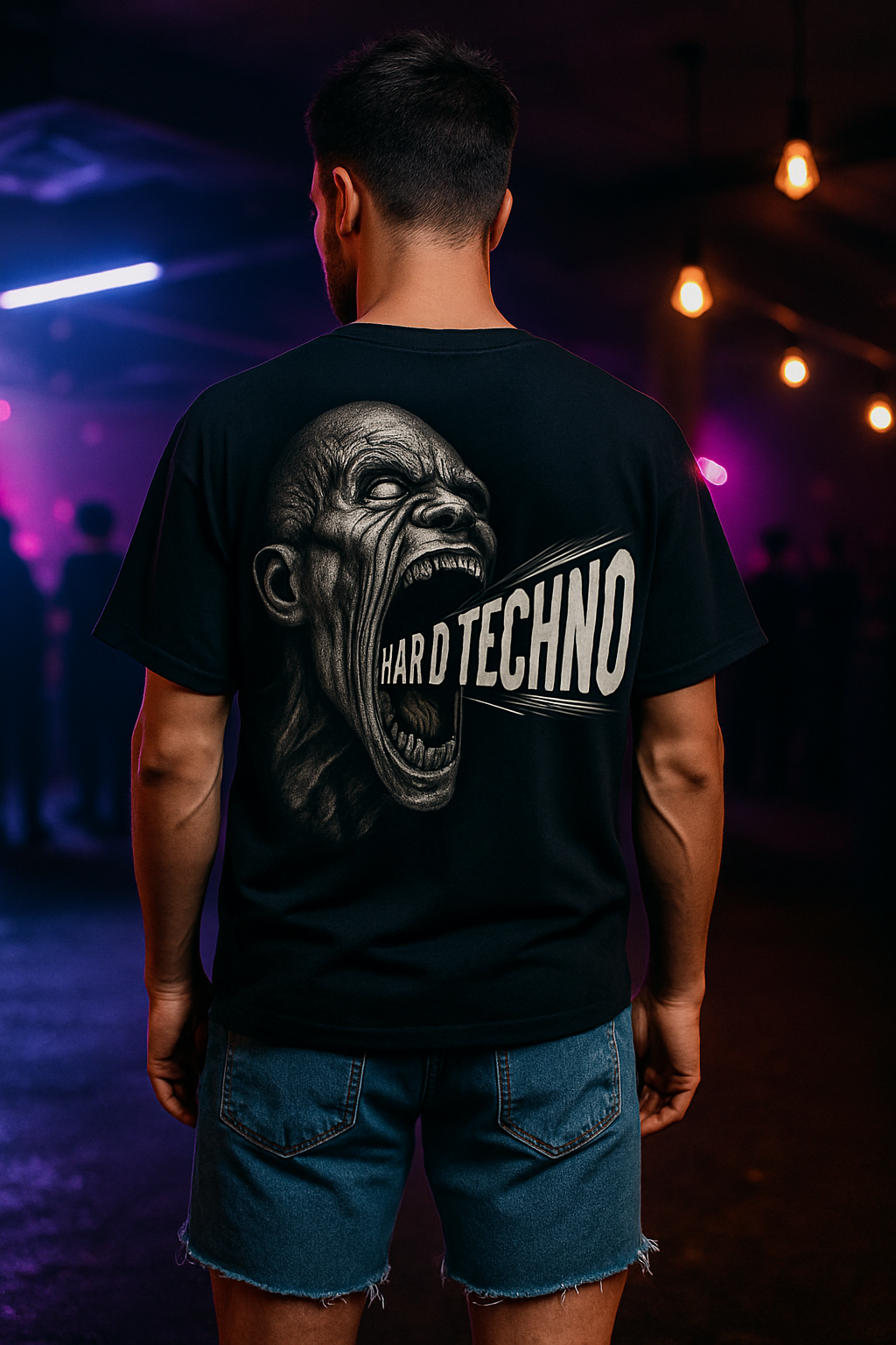 Hard Techno Unisex Oversize Tee, Music Lover Shirt, Rave Style T-Shirt, Grunge Fashion, Festival Outfit