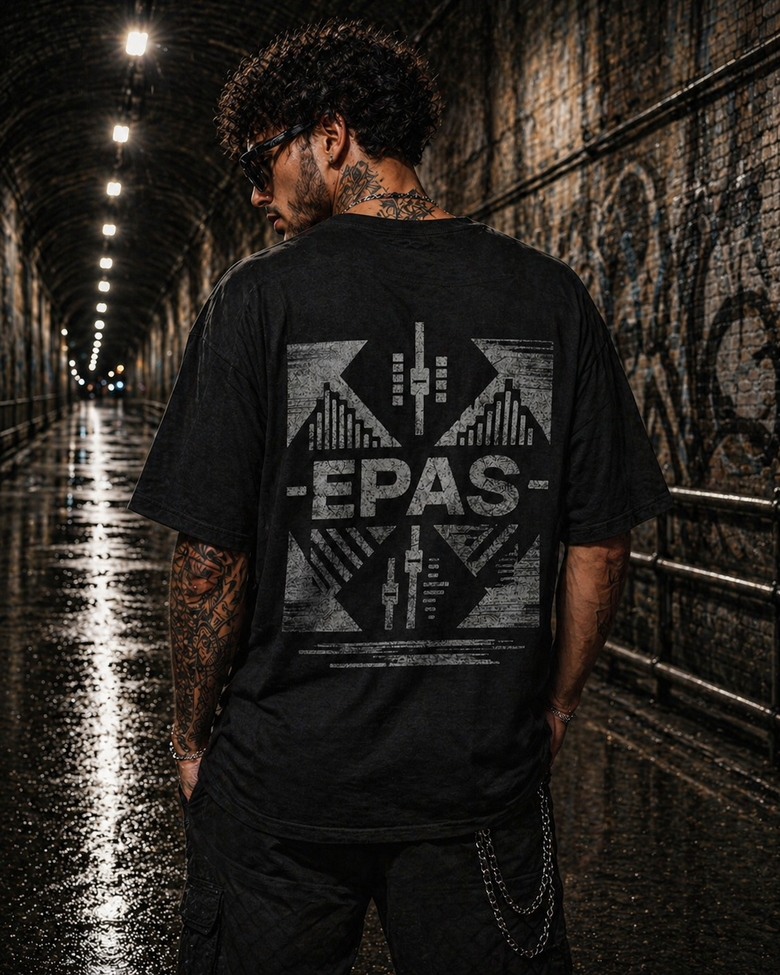 EPAS Graphic Tee — Oversized White T‑Shirt with Bold Back Print