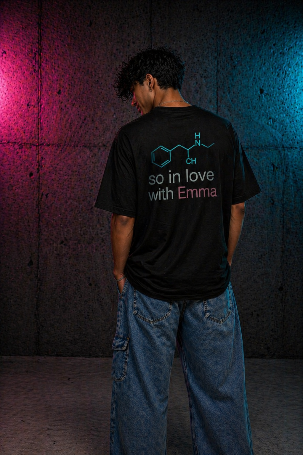 Unisex Heavy Oversize Tee - Ravewear, Casual Streetwear, Love Chemistry Tee, Gift for Couples, Fun Graphic T-Shirt
