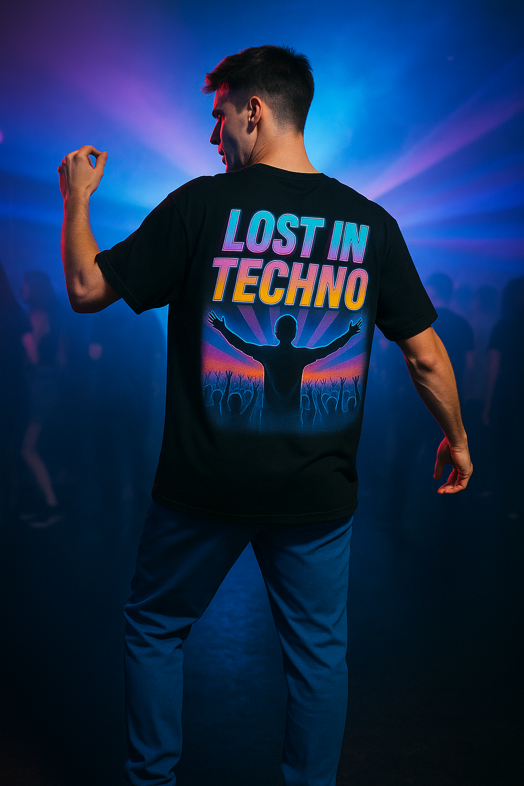 Unisex Rave Tee for Music Lovers, Oversized Graphic T-Shirt, Festival Wear, Streetwear, Techno Lover Gift