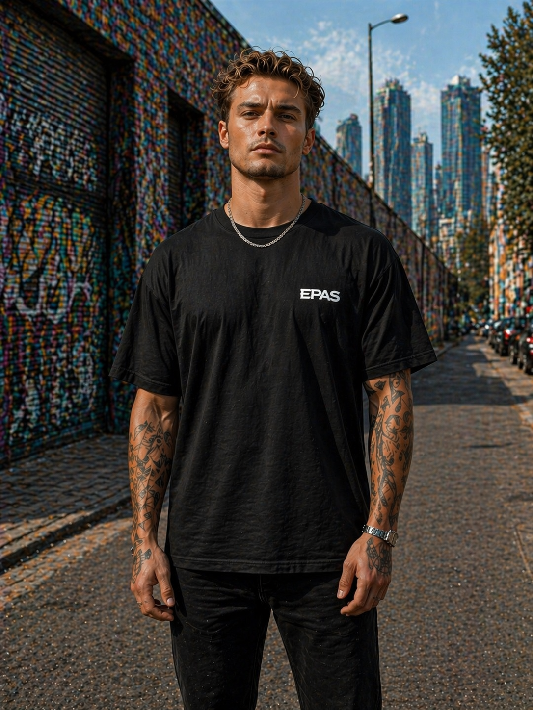 Techno Heart Oversized Tee