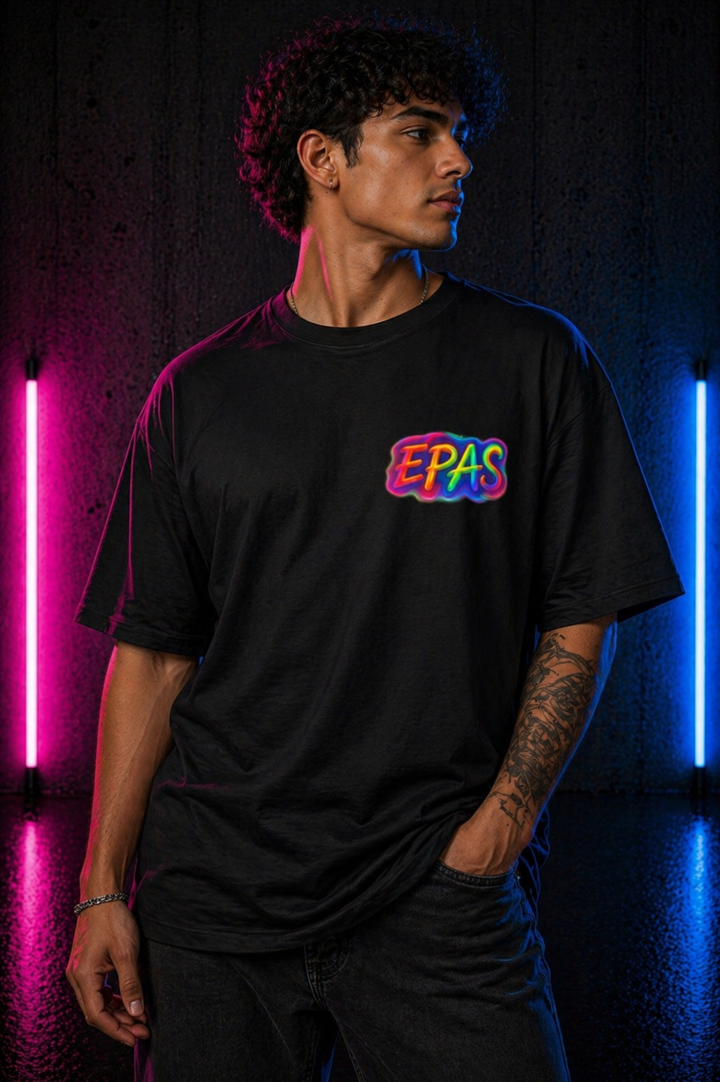 EPAS Rave Graphic Tee — Psychedelic Mushroom Oversized T-Shirt