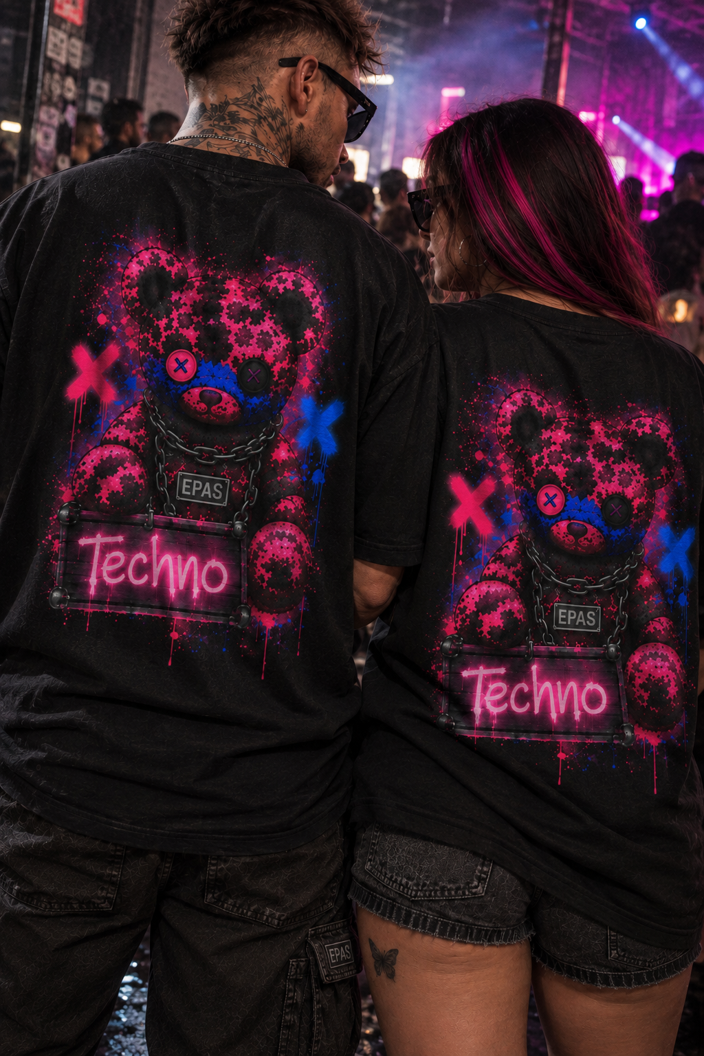 Techno Teddy Oversized Tee