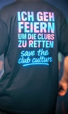 Oversized Tee — “Ich geh feiern / Save the Club Culture” Club Preservation T‑Shirt